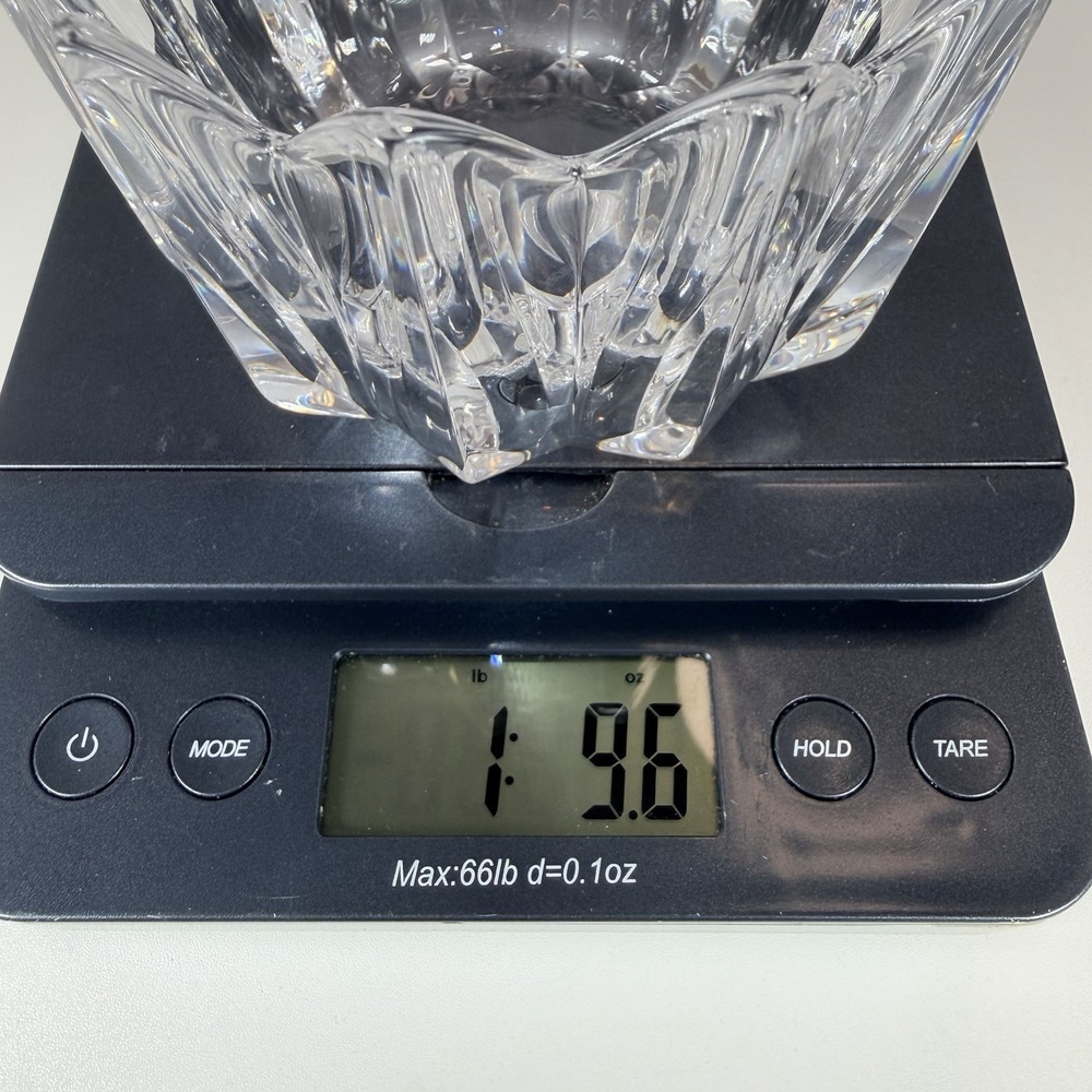 Trinket Bowl Orrefors Sweden small crystal Fleur 3"x4" glass Star Shaped Decor - Picture 8 of 8
